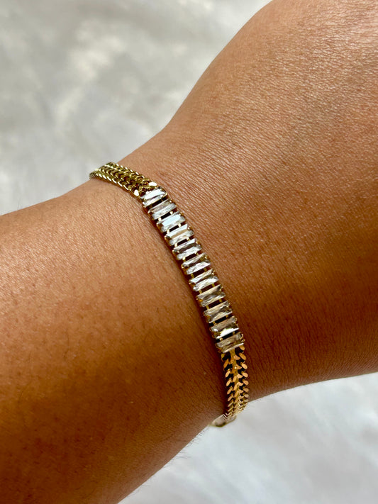 Tennis & Chain Bracelet