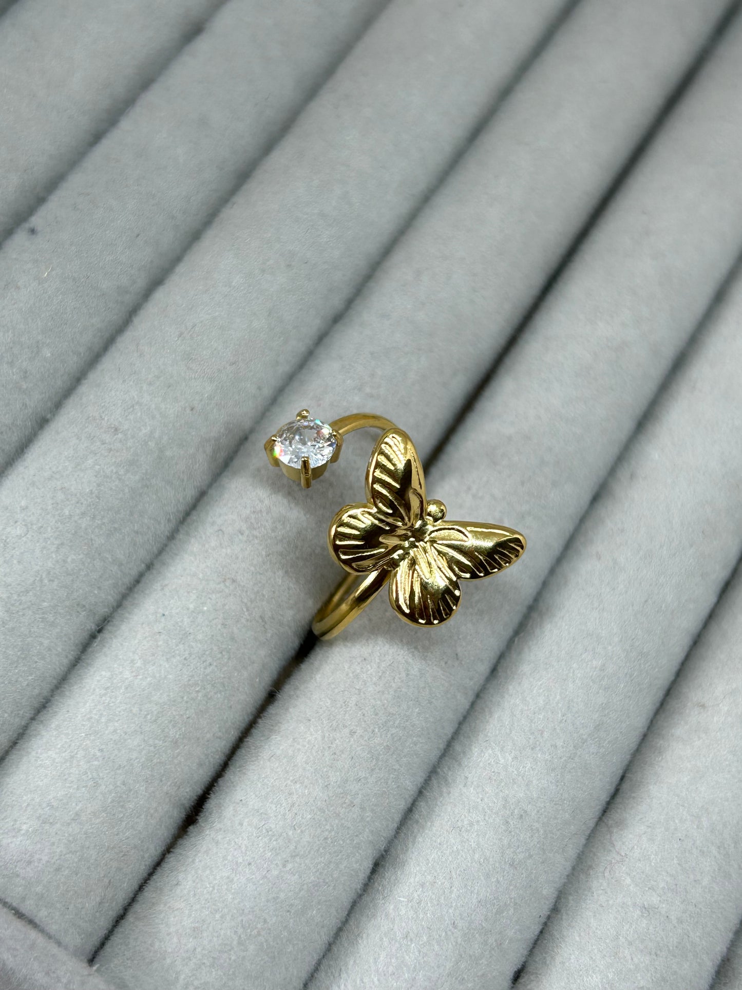 Butterfly Glow Adjustable Ring