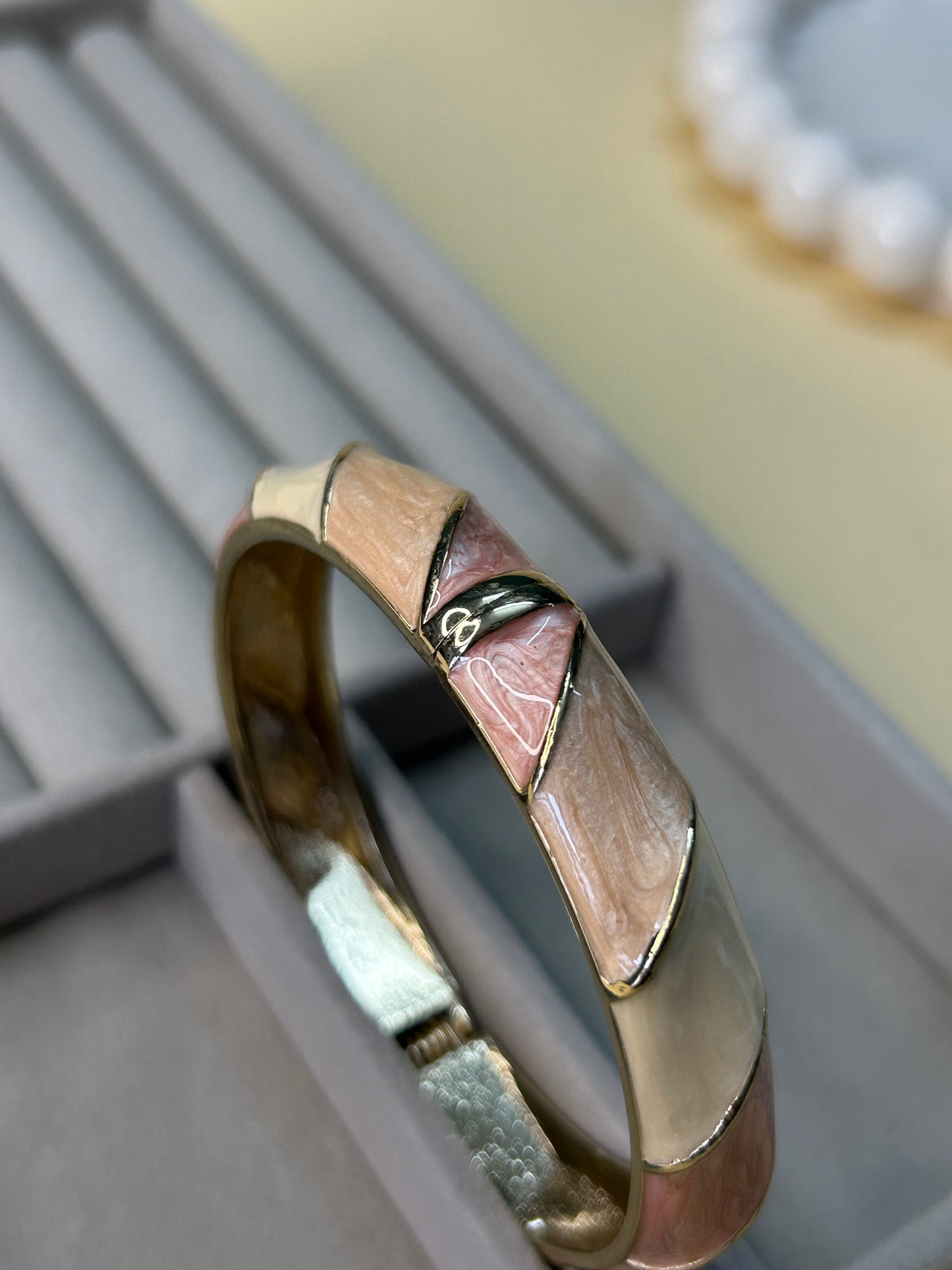 Peach Sorbet Enamel Bangle