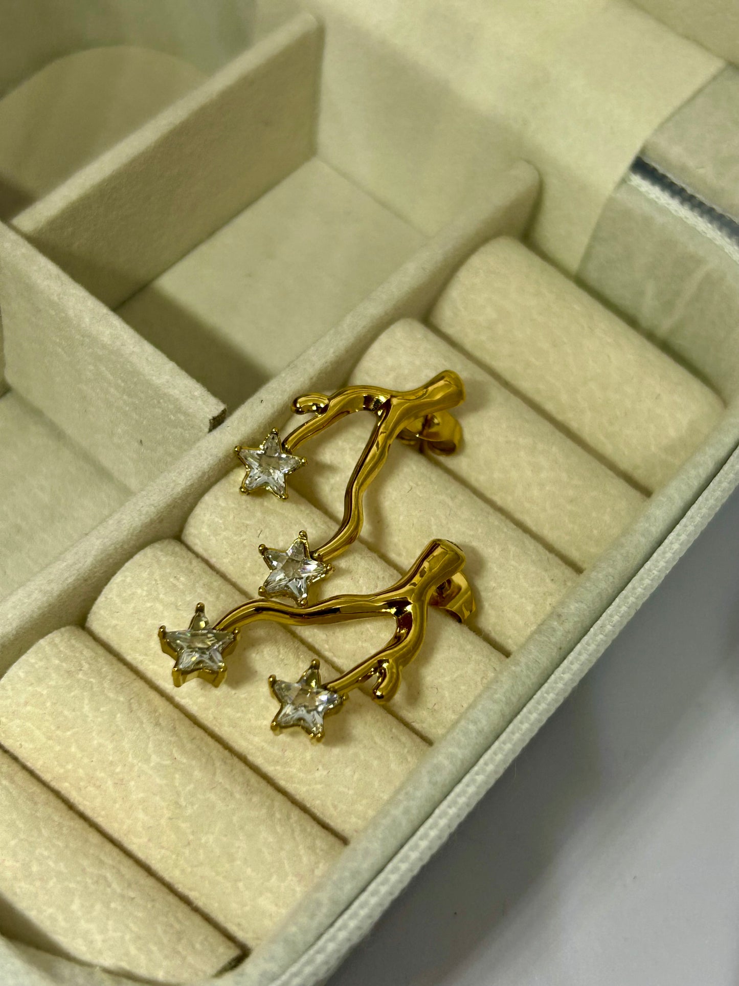 White Diamond Branch Studs