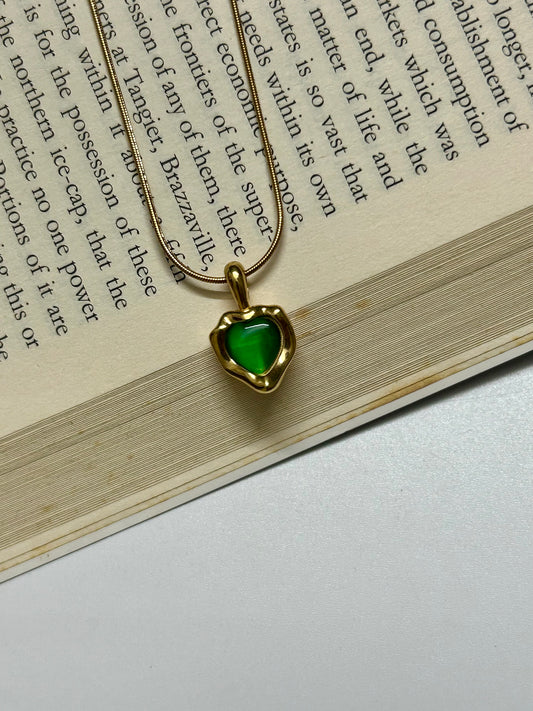 Green Heart Necklace