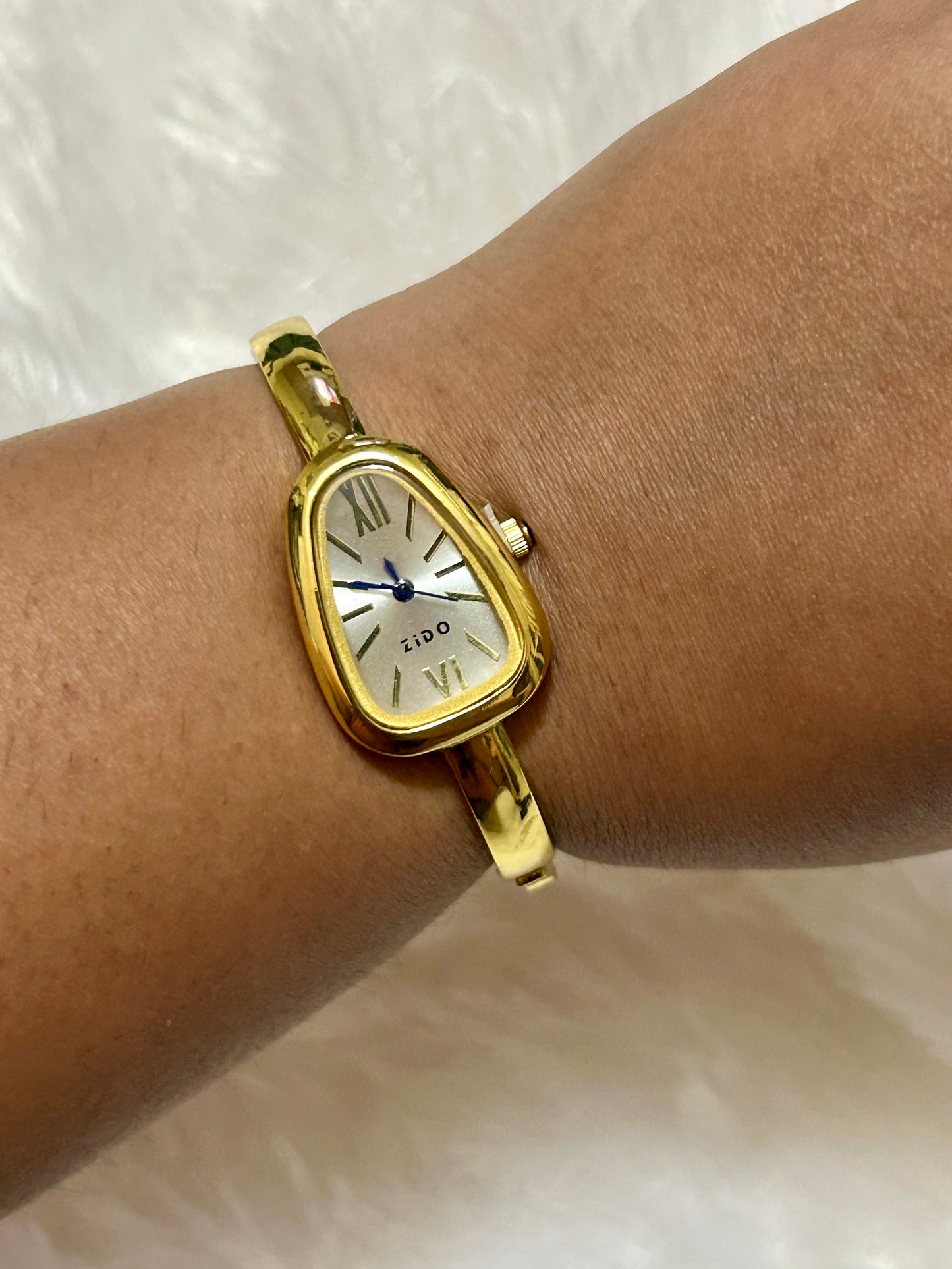 Oval Vintage Watch Kada Style(White Dial)