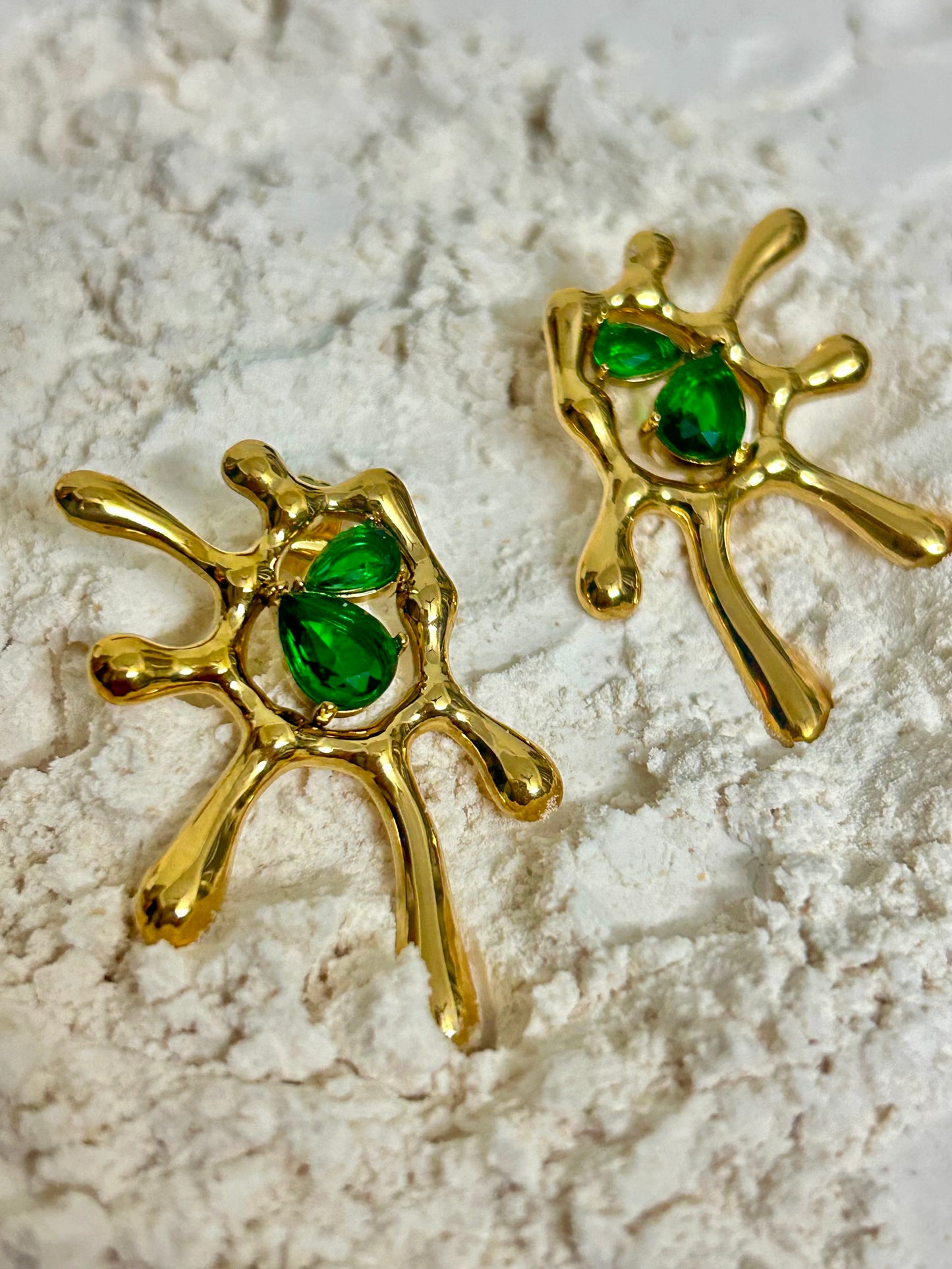 Emerald Splash Earrings