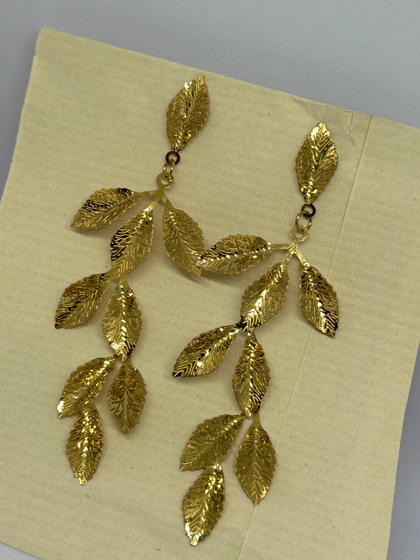 Golden Vine Drop Earring