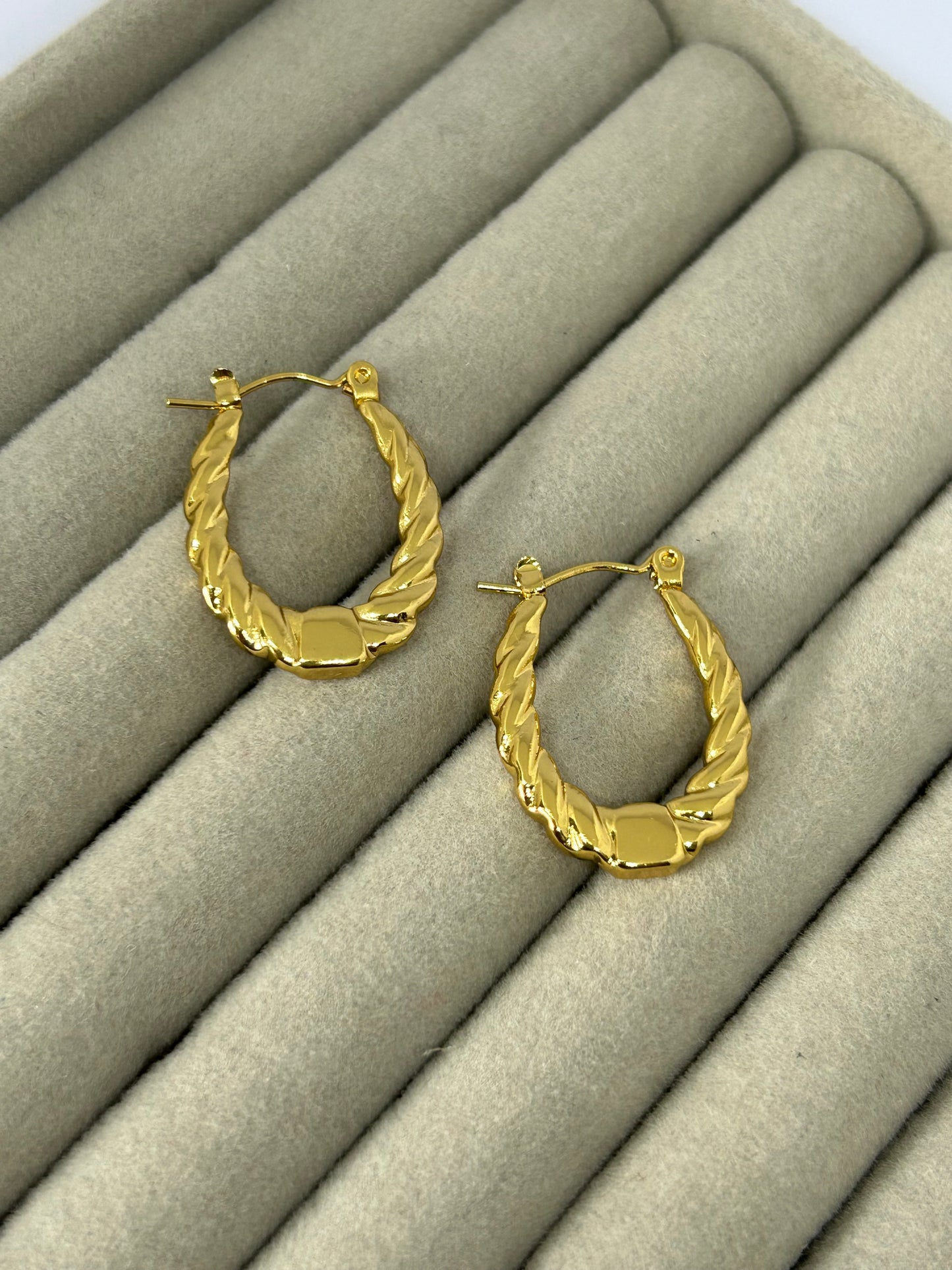 Golden Braid Hoops