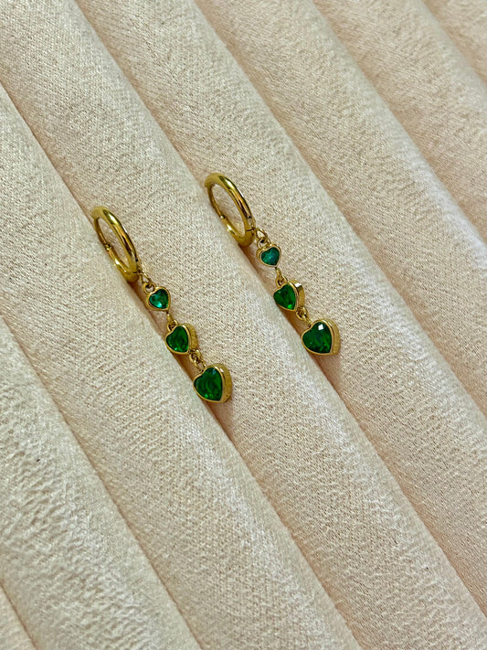 Emerald Love Hoops