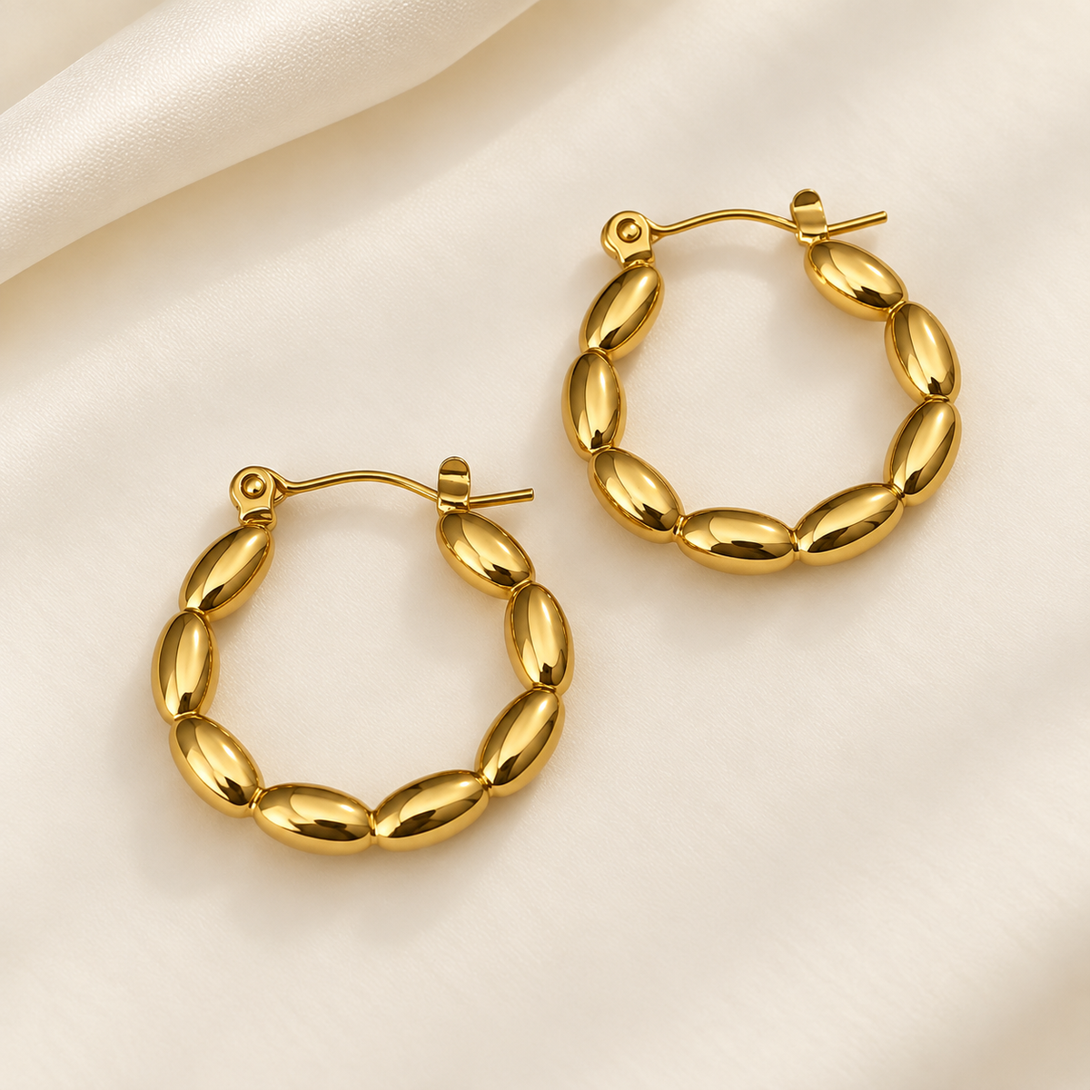 Beaded Hoops