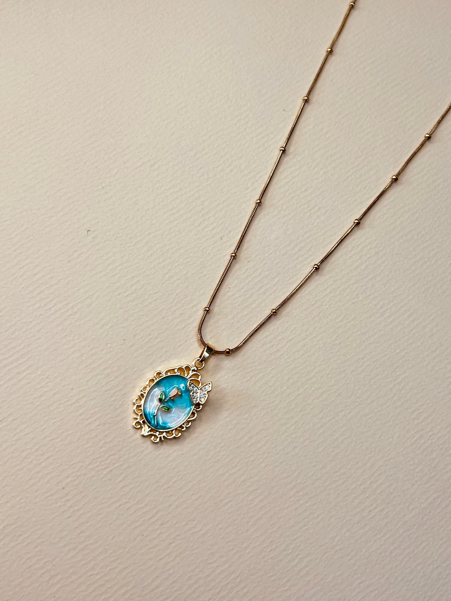 Blossom & Wings Anti Tarnish Necklace