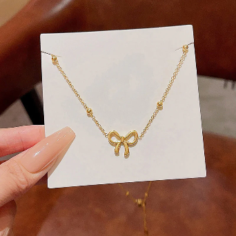 Anti Tarnish Infinity Bow Pendant