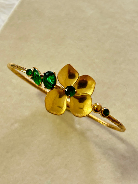 Emerald Flower Bracelet