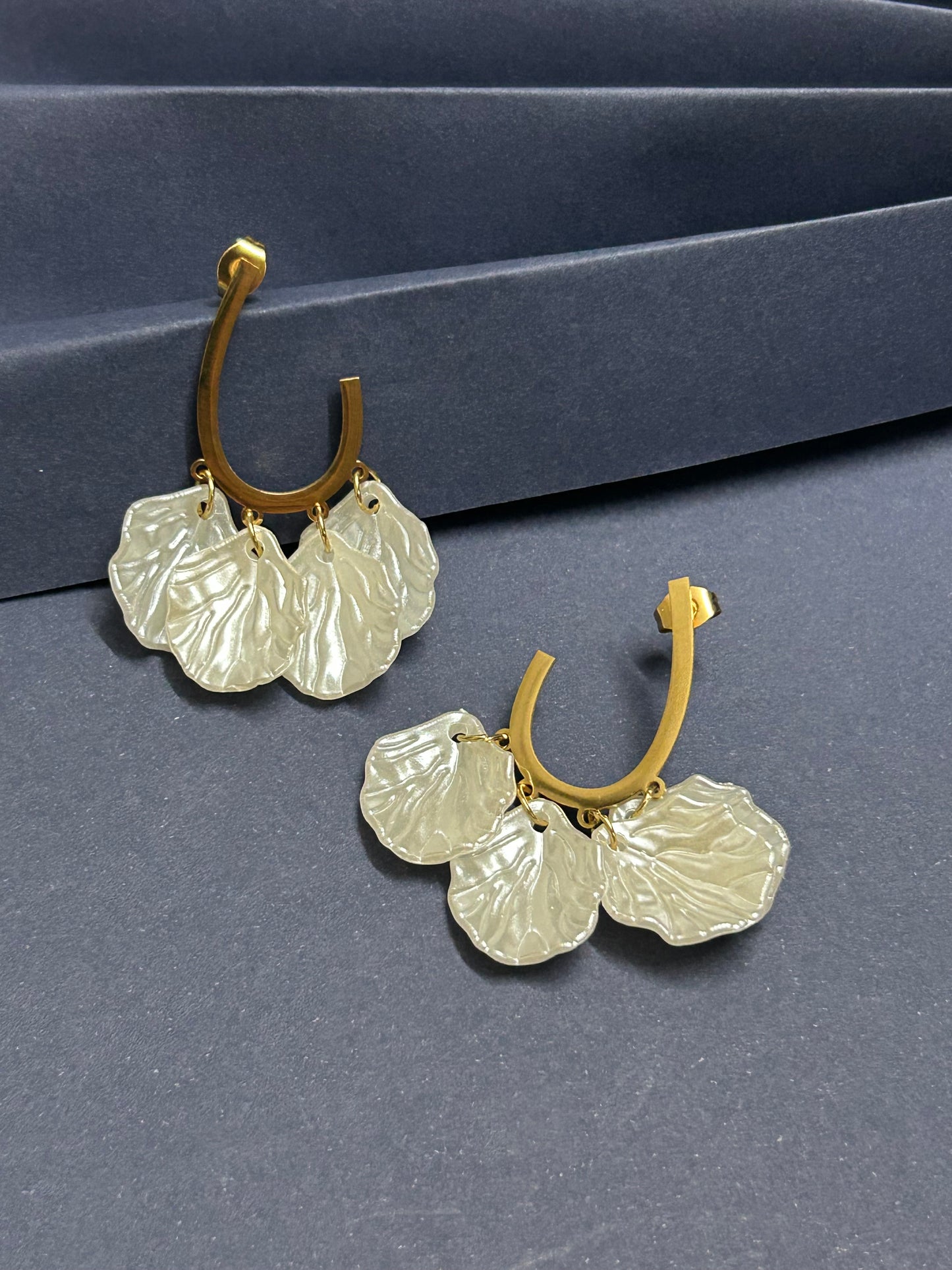 White Feather Earrings