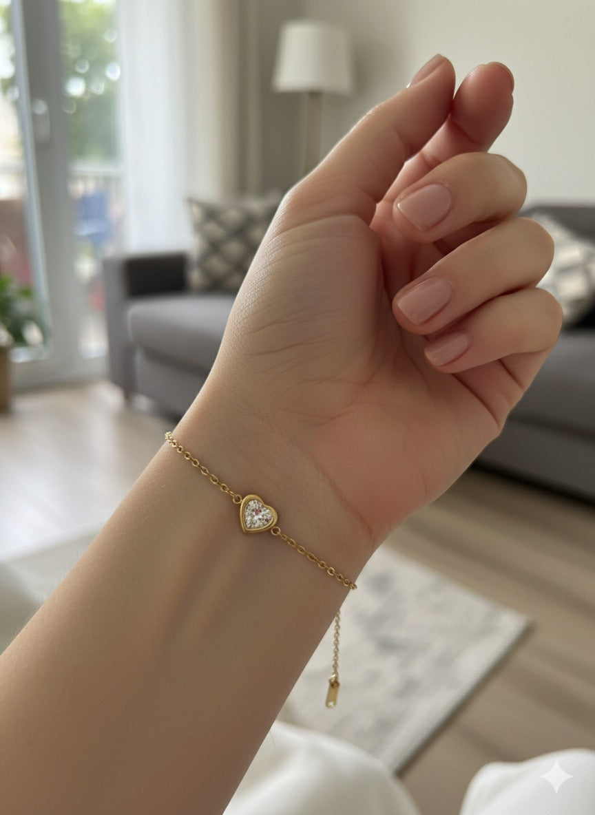 Diamond Heart Bracelet