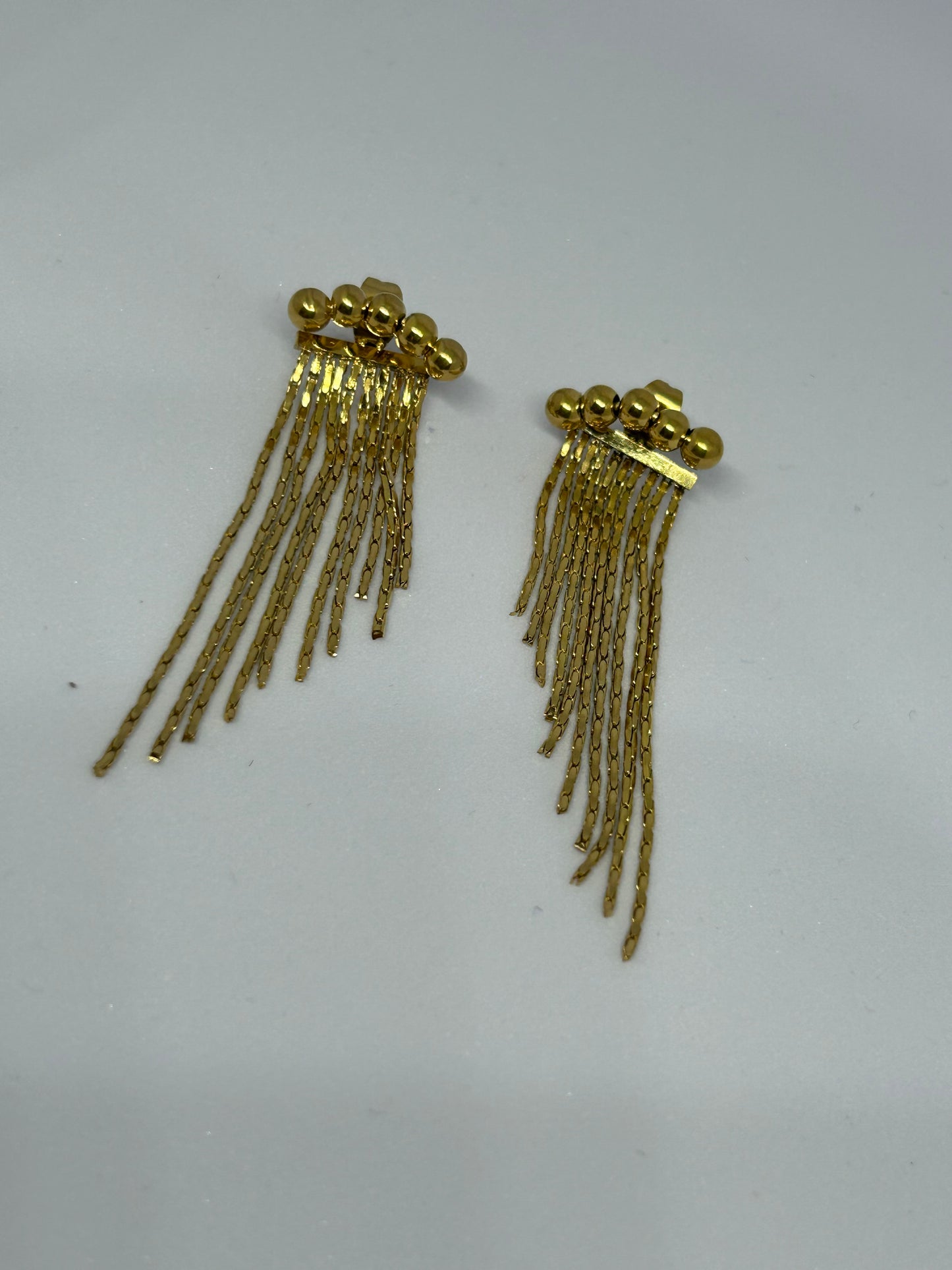 Golden Fringes Earrings