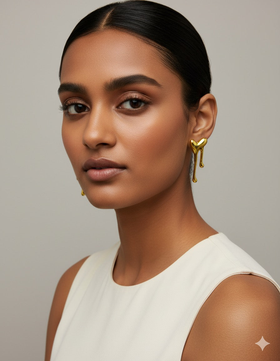 Drop Heart Earrings