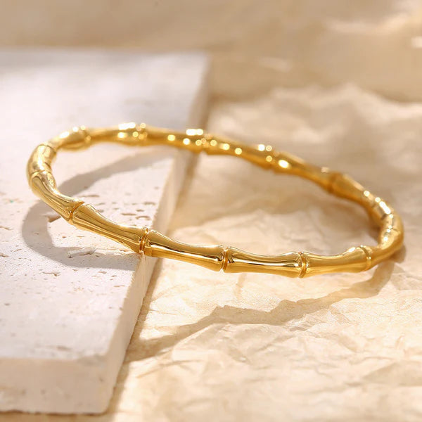 Gold Plated Bamboo Anti Tarnish Bracelet