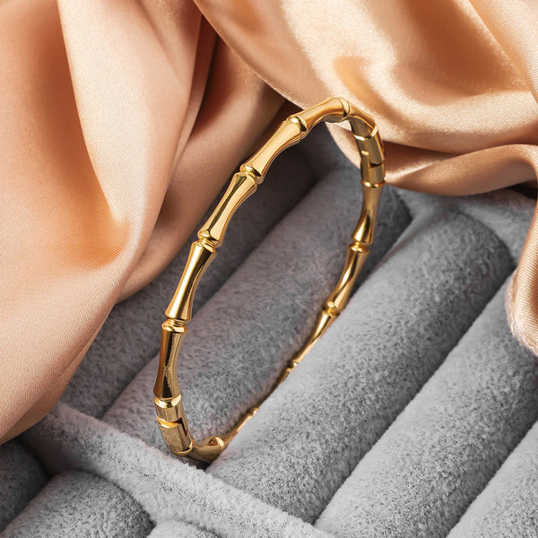 Gold Plated Bamboo Anti Tarnish Bracelet