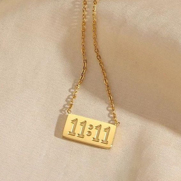 Gold-Plated Anti Tarnish 11:11 Angel Make a Wish Pendant