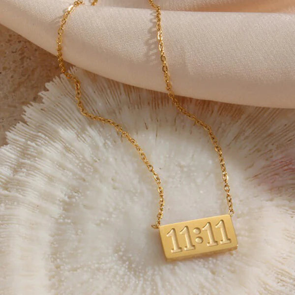 Gold-Plated Anti Tarnish 11:11 Angel Make a Wish Pendant