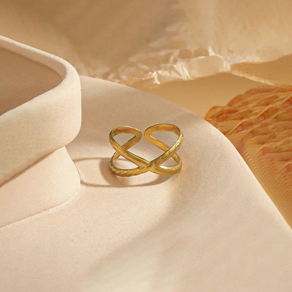 Cross Shaped Adjustable Ring