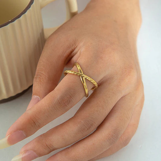 Cross Shaped Adjustable Ring