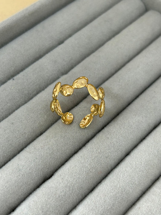 Molten Gold Blossom Ring