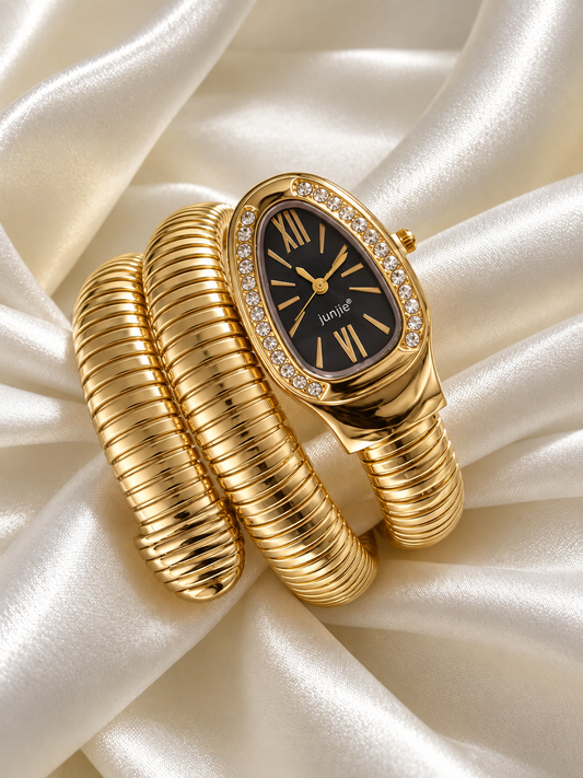 Diamond Snake Watch(Black Dial)