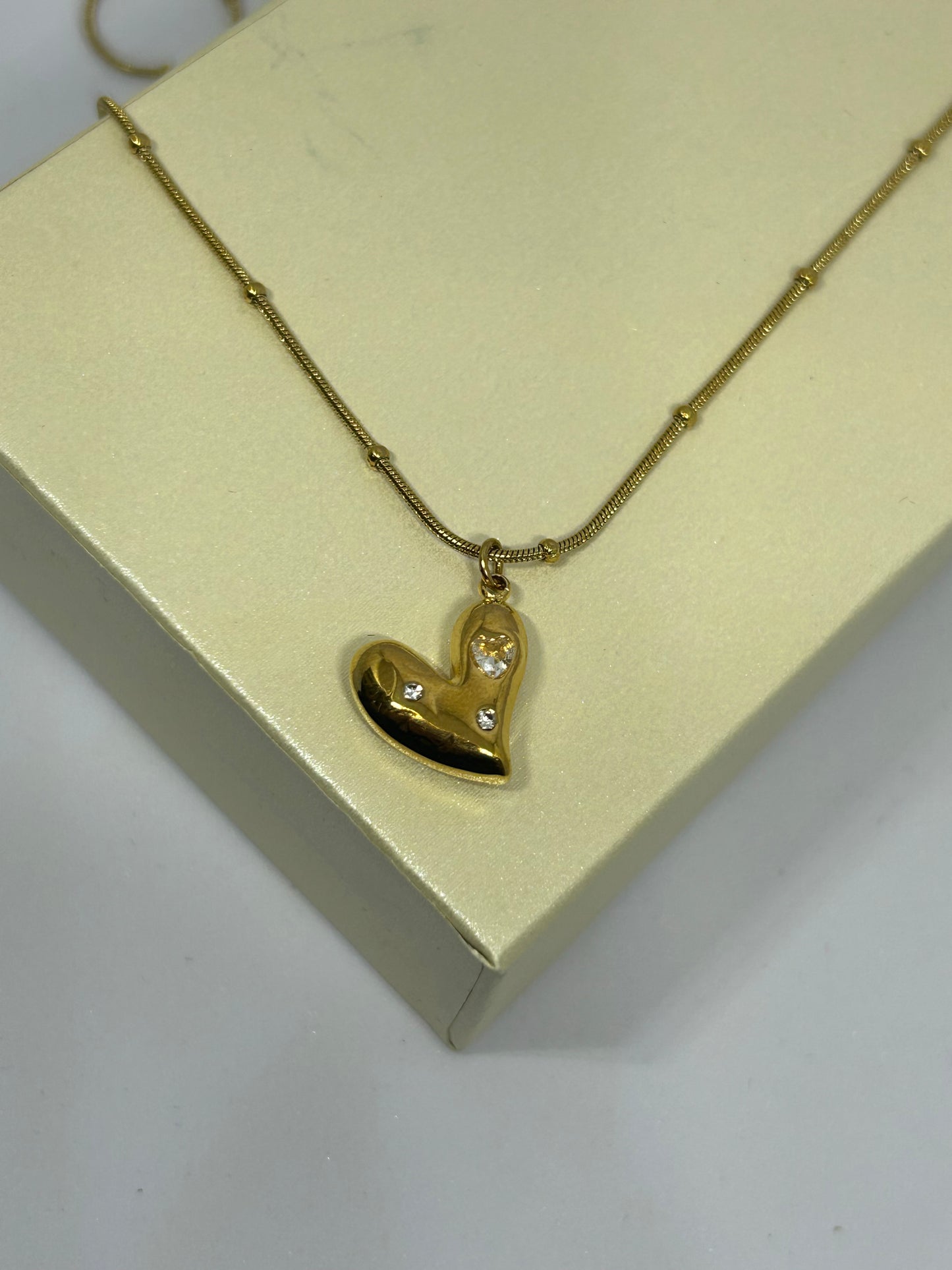 Golden Glow Heart Necklace