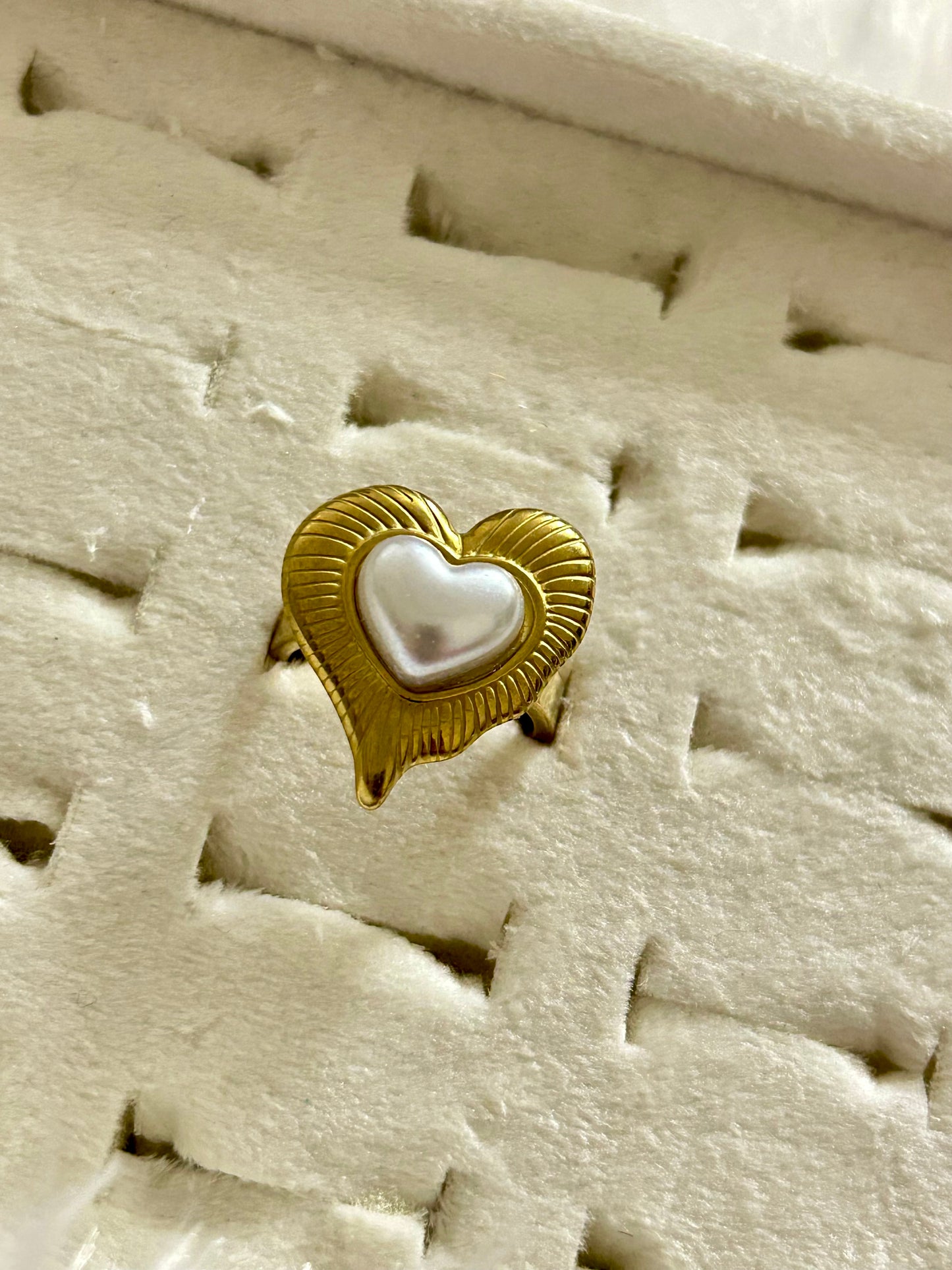 Heart with Pearl Ring