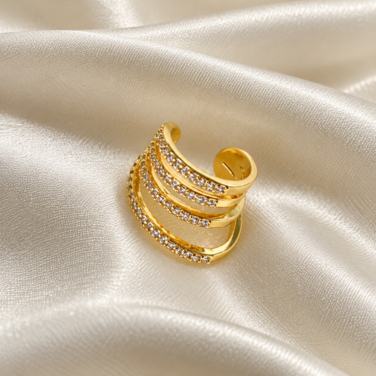 Diamond Layered Ear Cuff( One Piece)