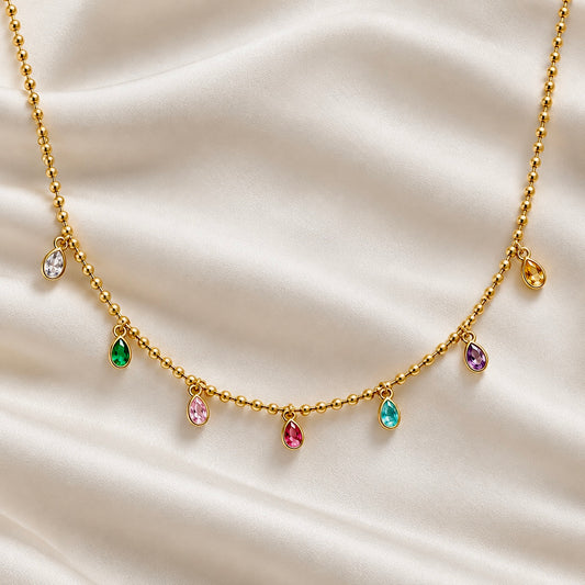 Rainbow Drop Necklace