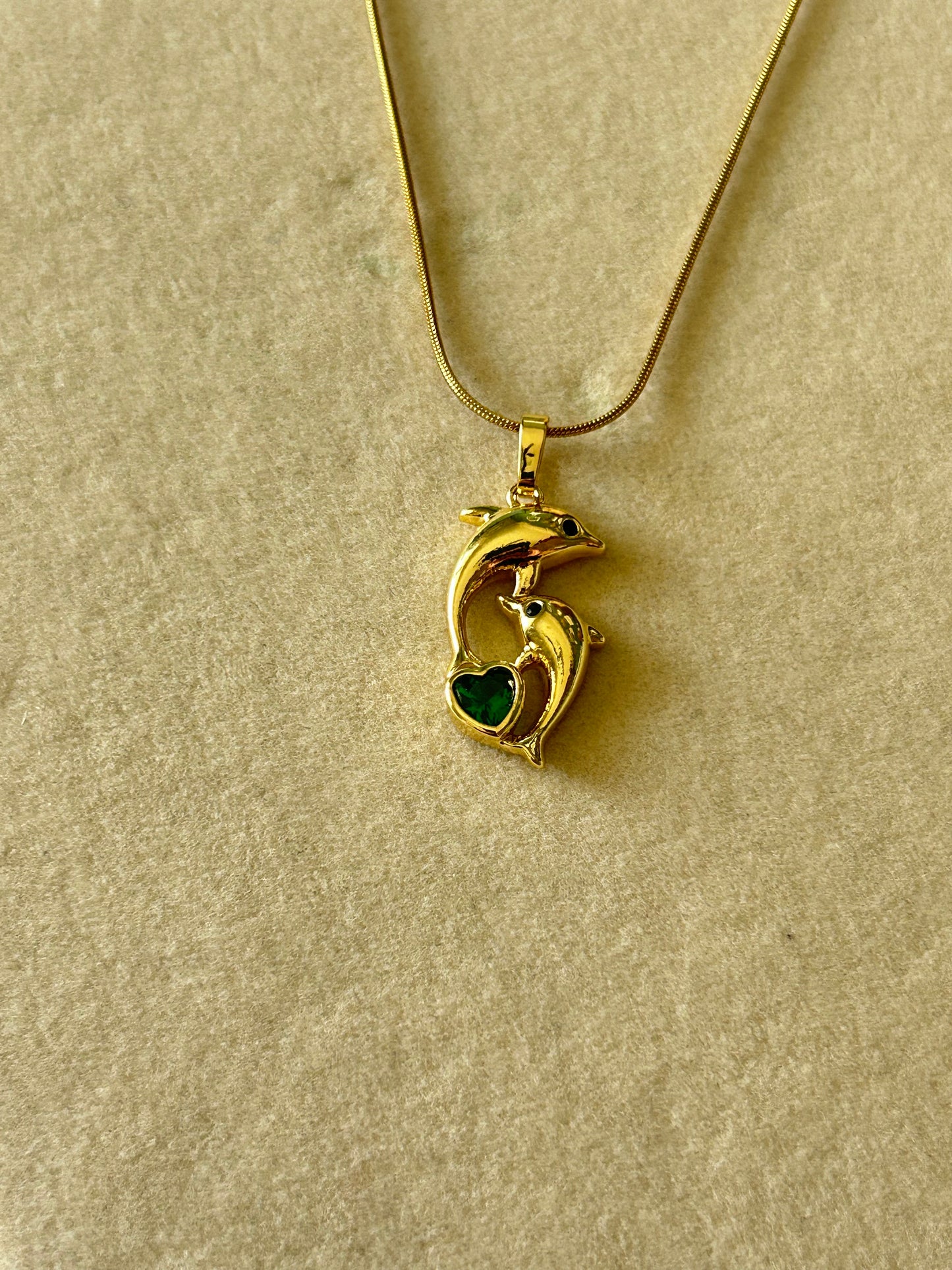 Green Dolphin Necklace