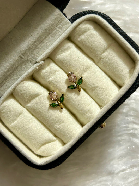Pink Tulip Earrings