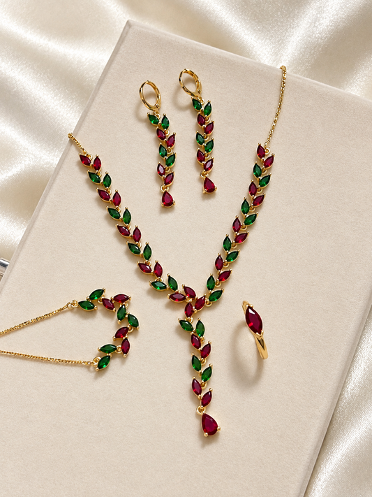 Maroon & Green Combo Set