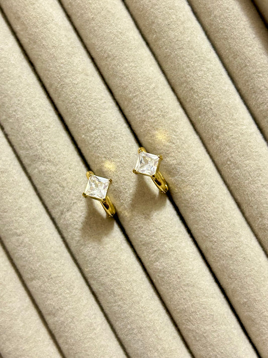 Square Diamond Huggies