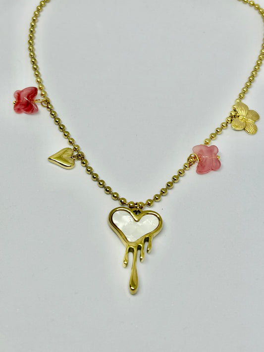 Golden Drip Love Necklace