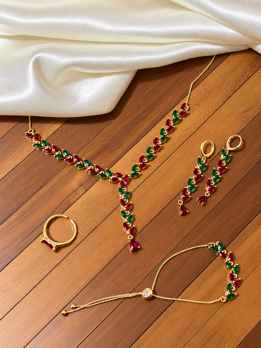 Maroon & Green Combo Set