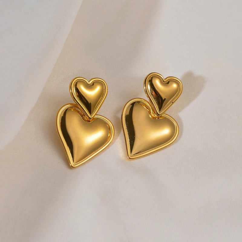 Double Heart Earrings