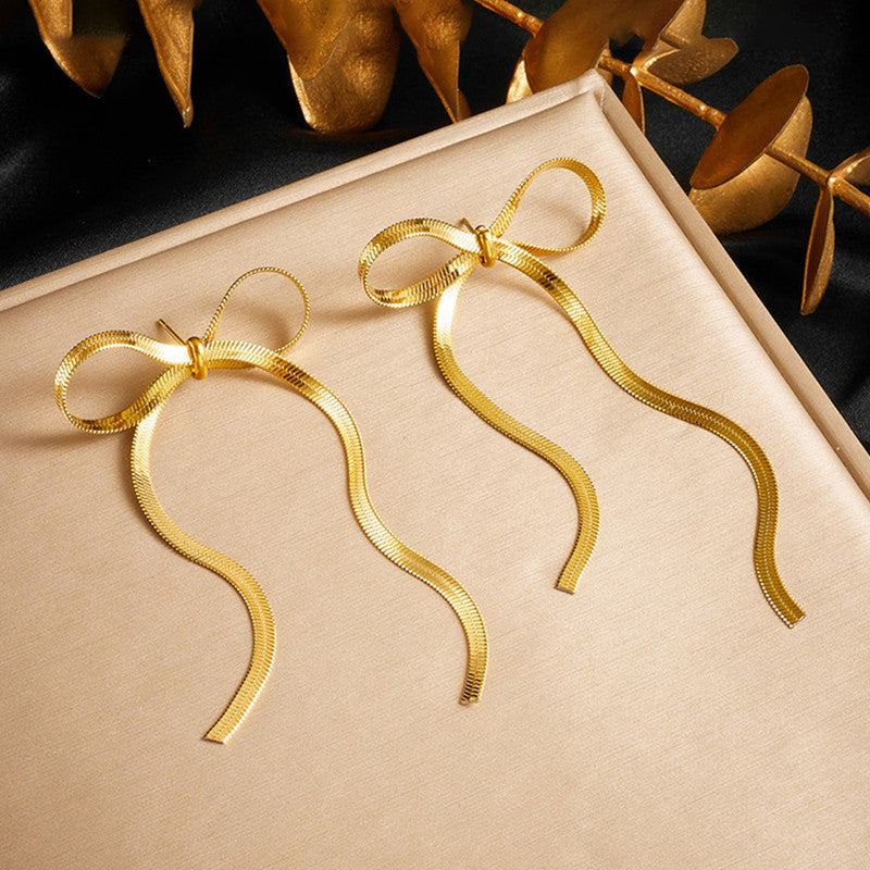 Bow themed Drop Earrings