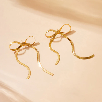 Bow themed Drop Earrings