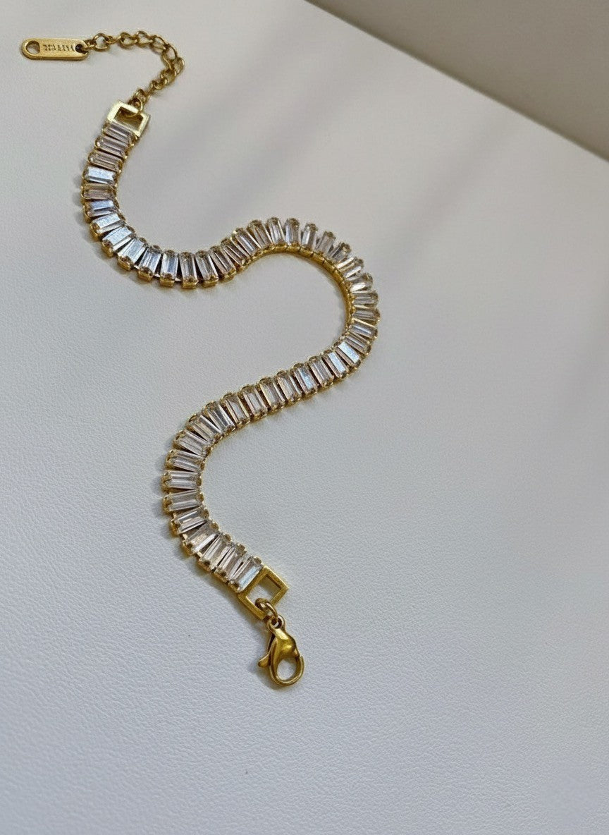 Golden Tennis Bracelet