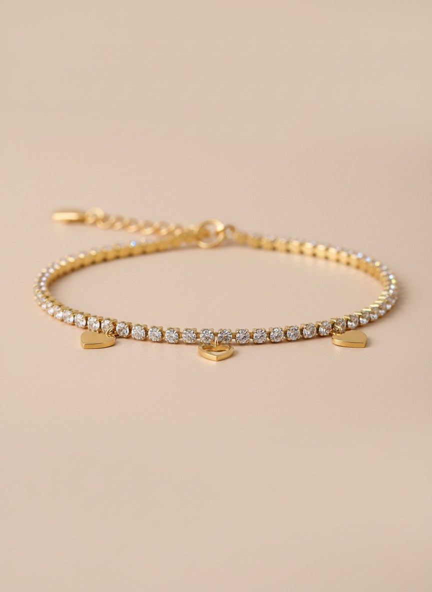 Tennis Heart Bracelet