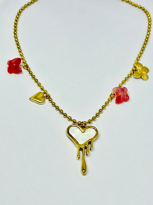 Golden Drip Love Necklace