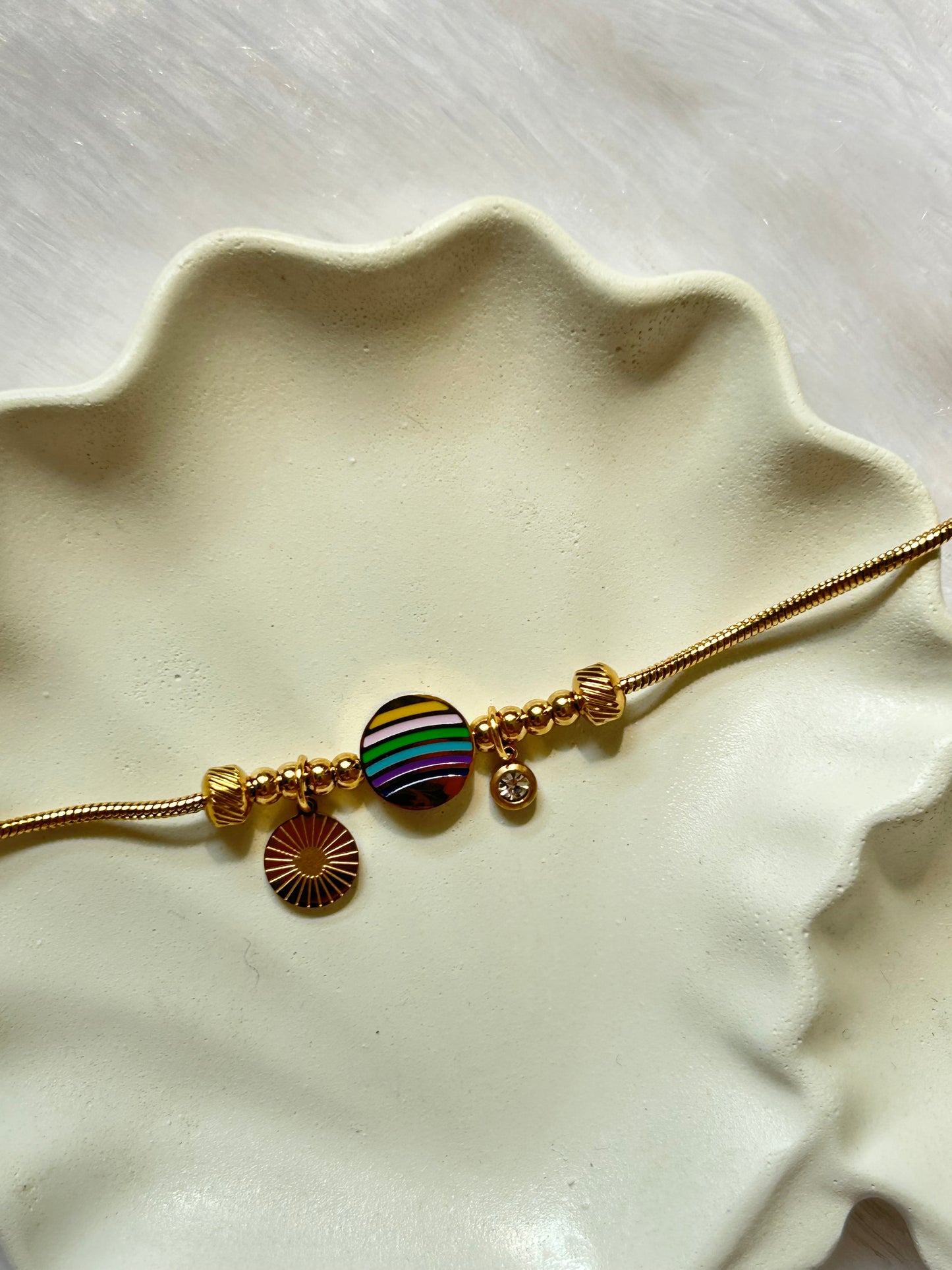 Multicolour Chain Bracelet