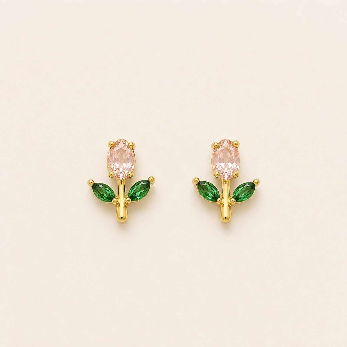 Pink Tulip Earrings