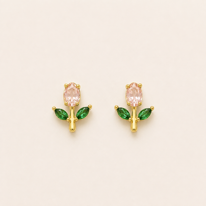 Pink Tulip Earrings