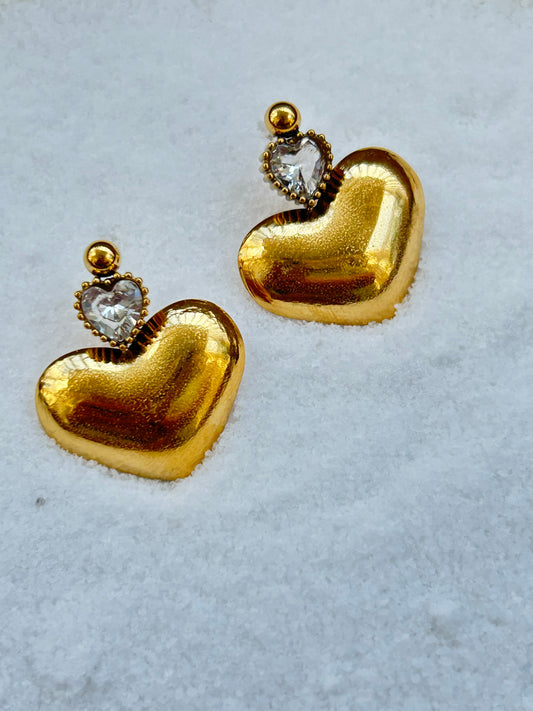 Heart Drop Earrings