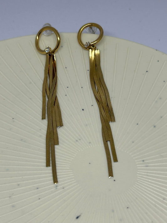 Diamond Stud with Fringes