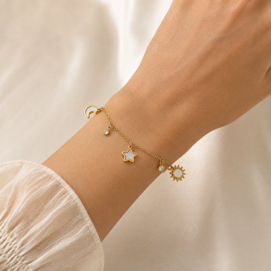 Sun & Moon Chain Bracelet