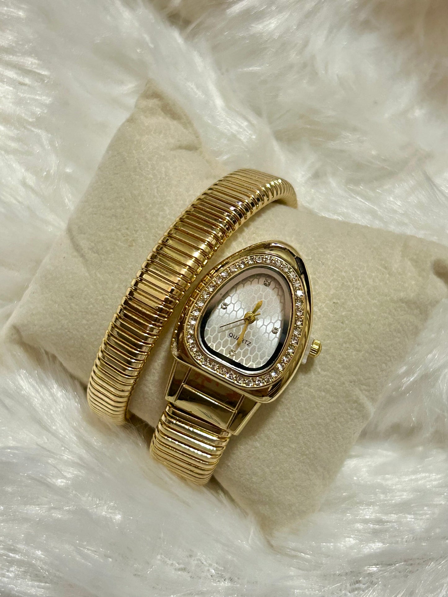 Diamond Snake Watch(White Dial)