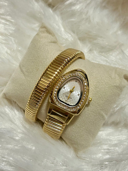 Diamond Snake Watch(White Dial)